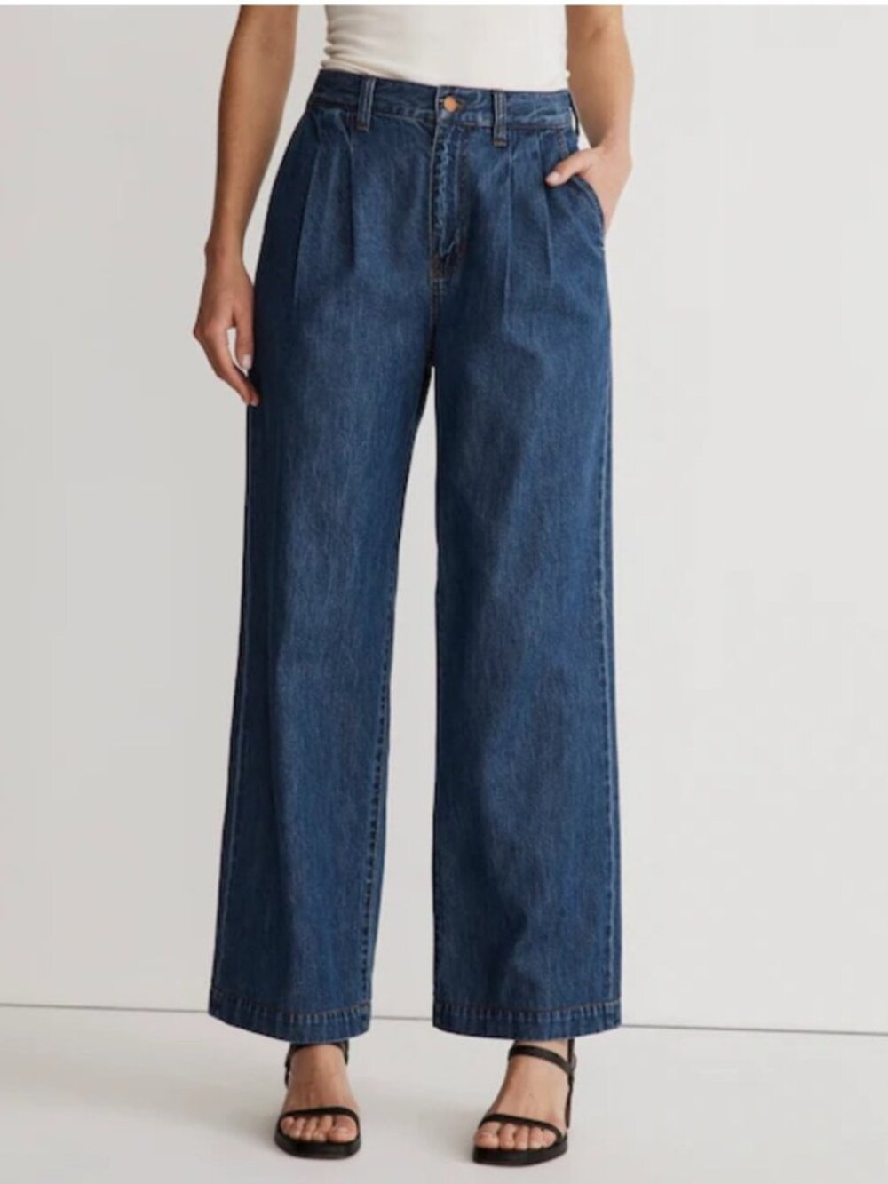 Madewell The Harlow Wide-Leg Jean in Fairson Wash / Baggy Straight Denim Size 32 - Picture 8 of 8